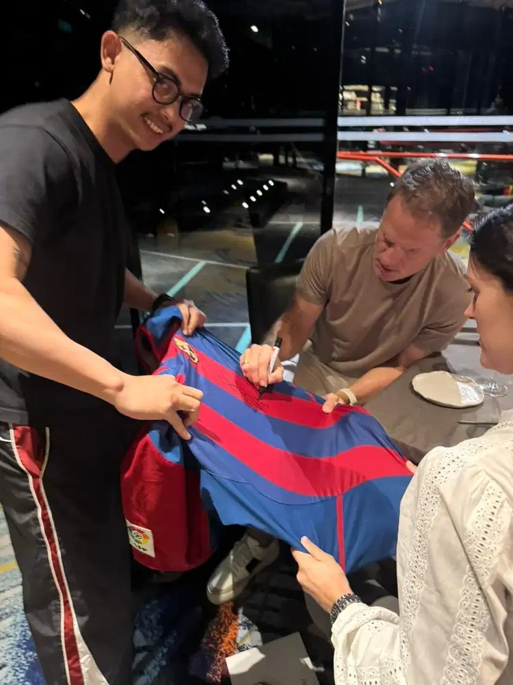 Jersey Barca tanda tanggan Frank De Boer legend
