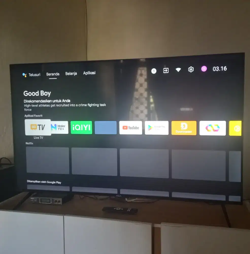 Tv Android 59 inc Merk Aqua