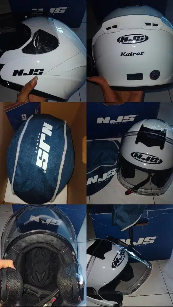 helm njz kairoz putih uk L