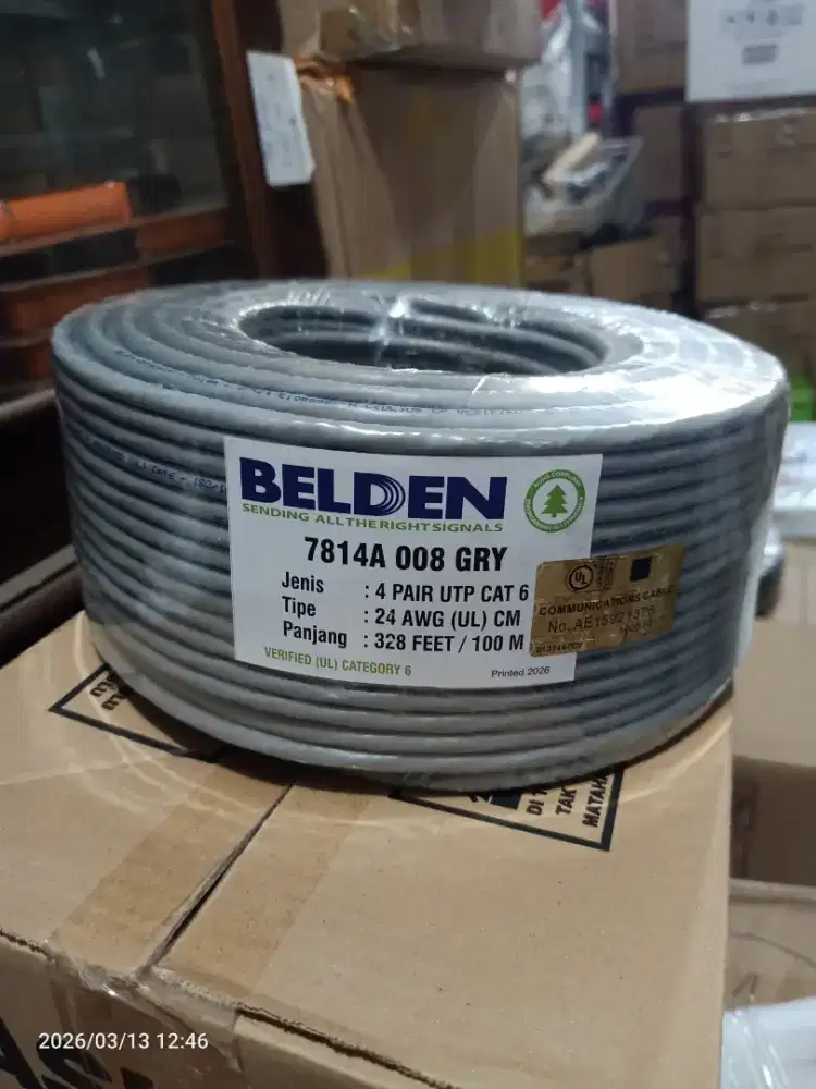 Kabel LAN Belden Cat6 Original 100 Meter UTP 4 Pair 24AWG