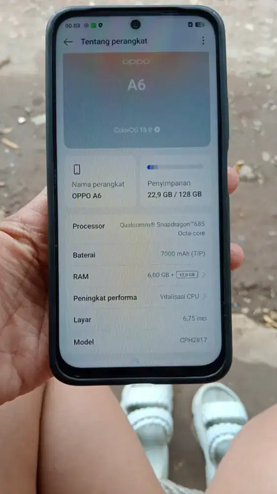 Oppo A6 ram 6+12/128