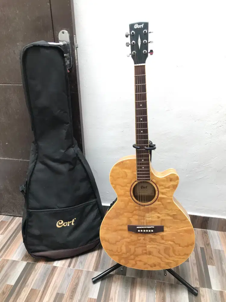 Jual gitar Akustik Elektrik Cort SFX AB NAT Original Second