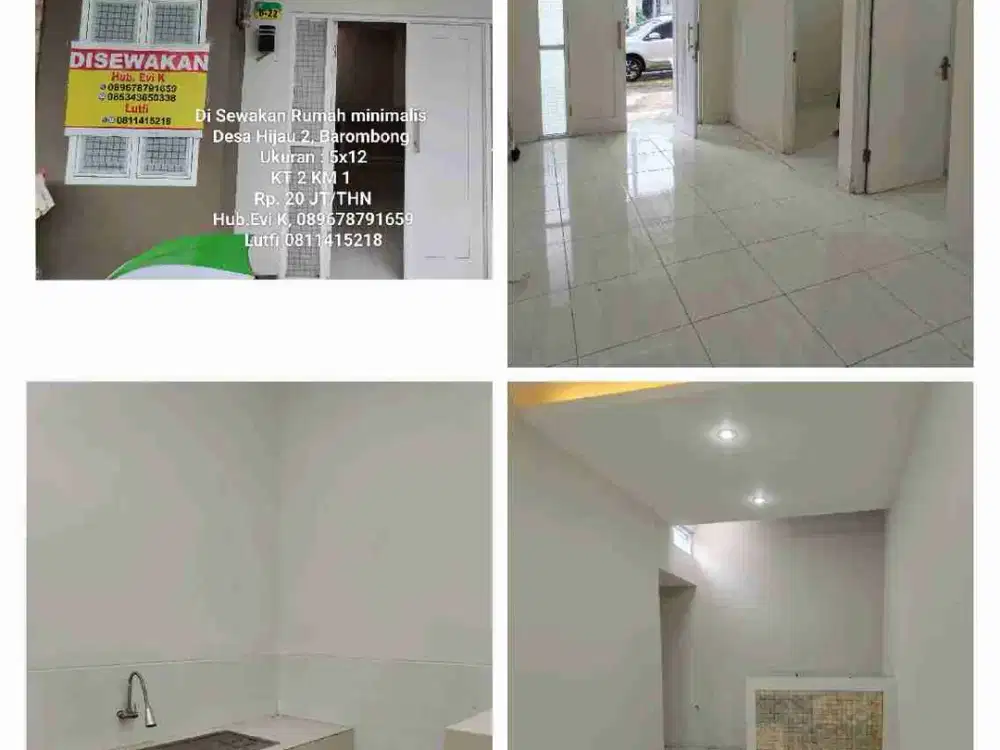 Di Sewakan Rumah minimalis, Desa Hijau 2, Barombong (dekat Green River view, Tanjung Bunga)