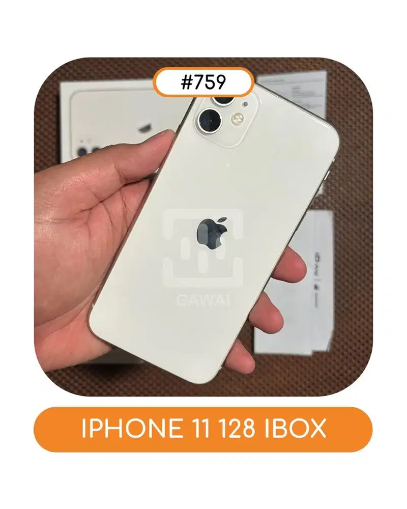 #759 Iphone 11 White 128 Ibox BH 78%