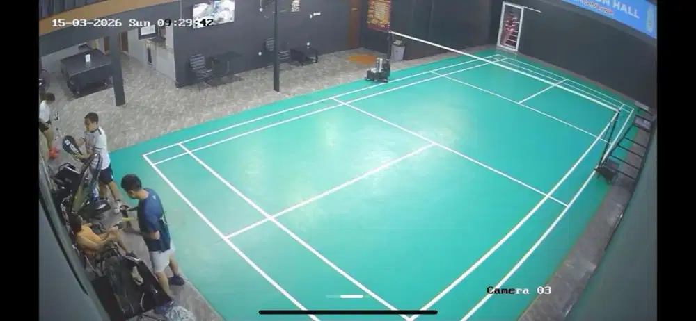 PENJAGA GOR BADMINTON 1 LAPANGAN + KANTIN SEDERHANA