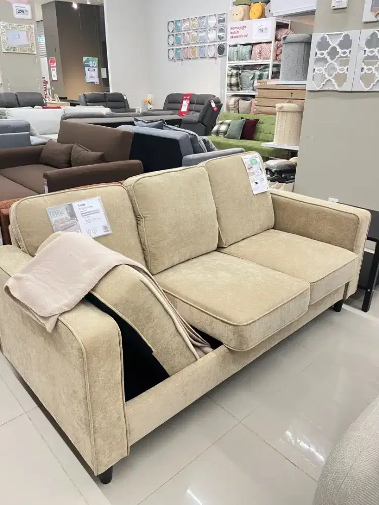 SOFA THEODORE 3S + STORAGE BEIGE