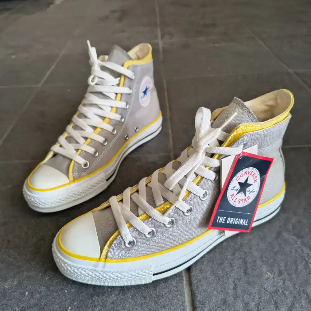 Converse All Star High Grey Yellow – Size 25.5 (Like New)