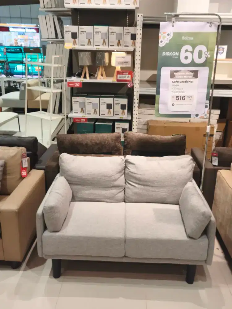 Sofa Tamu 2 Seater Baru Murah