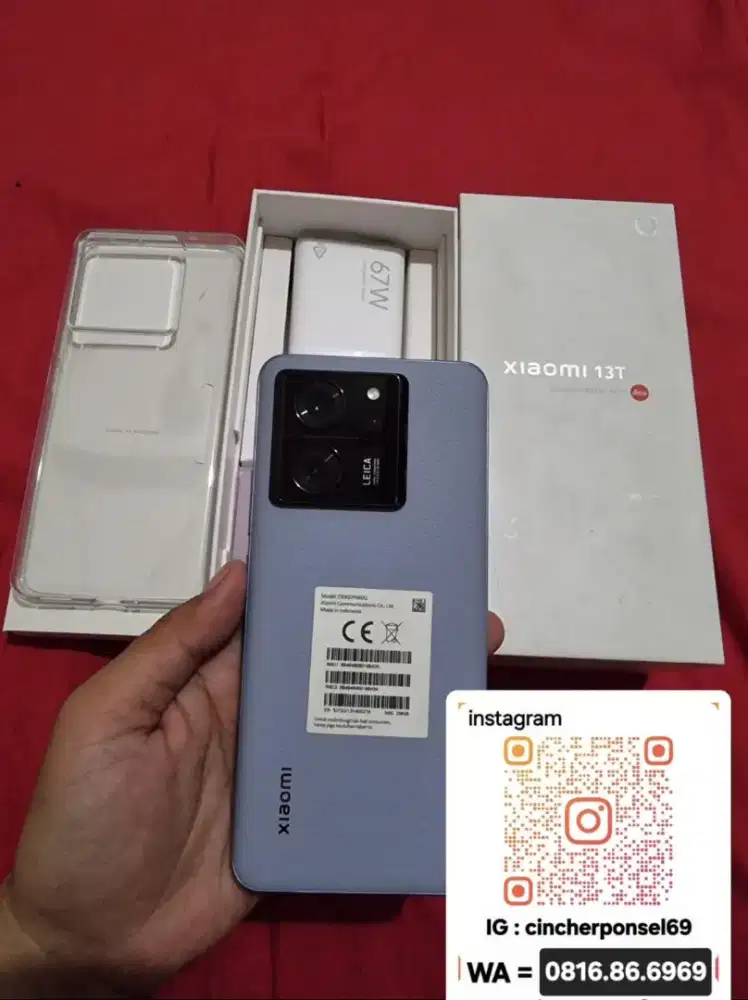 Jual hp jaminan istimewa Xiaomi 13T 12/256 5g likenew fullset ORIGONAL