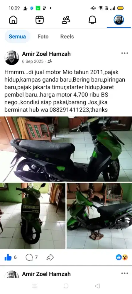 Jual MTR Mio THN 2011