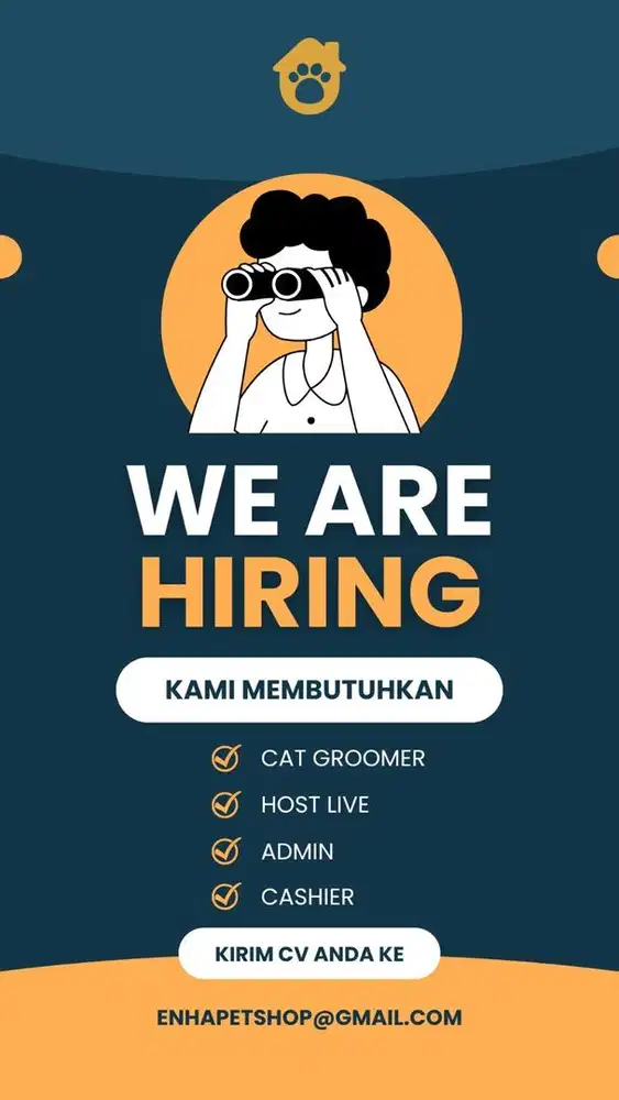 Dibutuhkan Crew store, Admin, Cashier