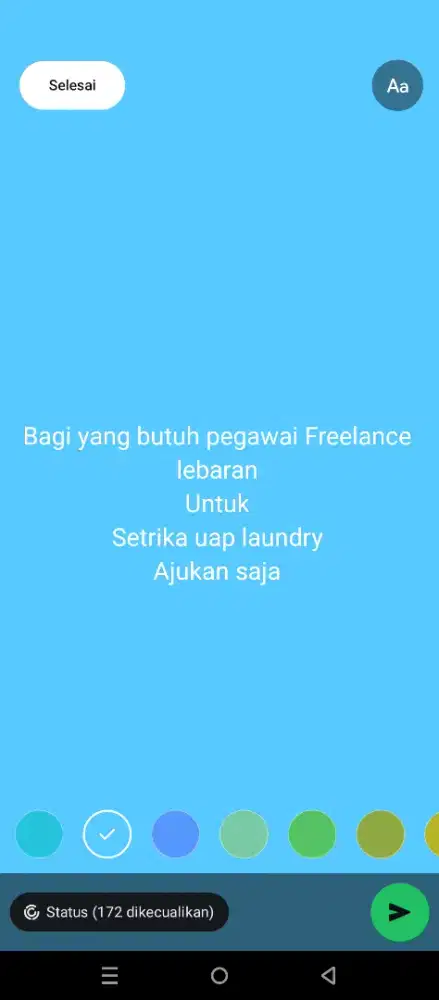 Yang butuh freelance untuk setrika uap laundry edisi lebaran