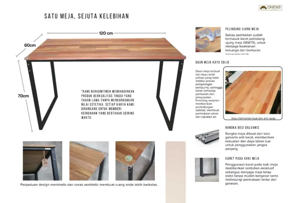 MEJA BESI PREMIUM AESTHETIC 700.000 JADI 557.000 !