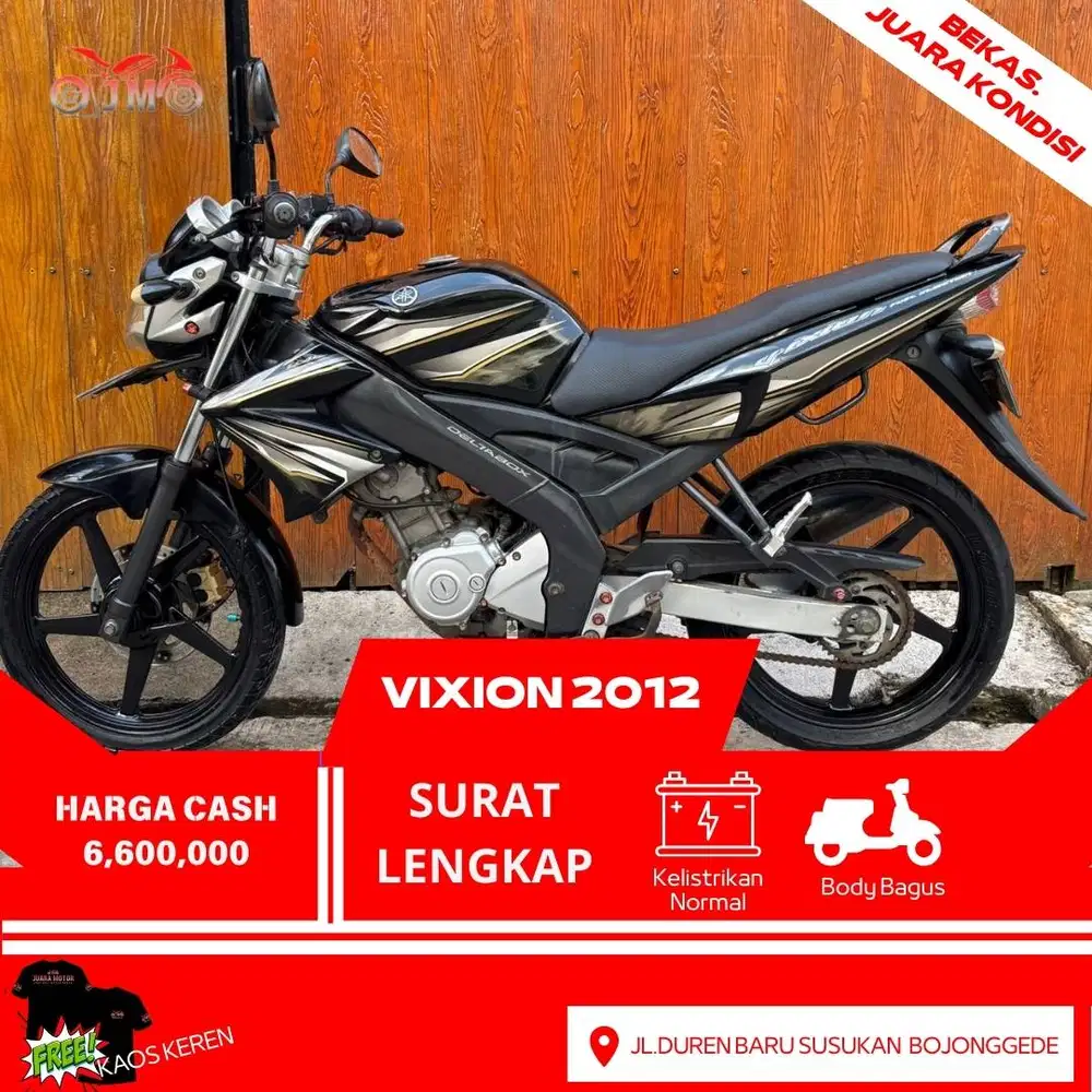 VIXION 2012 SURAT LENGKAP TERMURAH MESIN HALUS SIAP PAKAI
