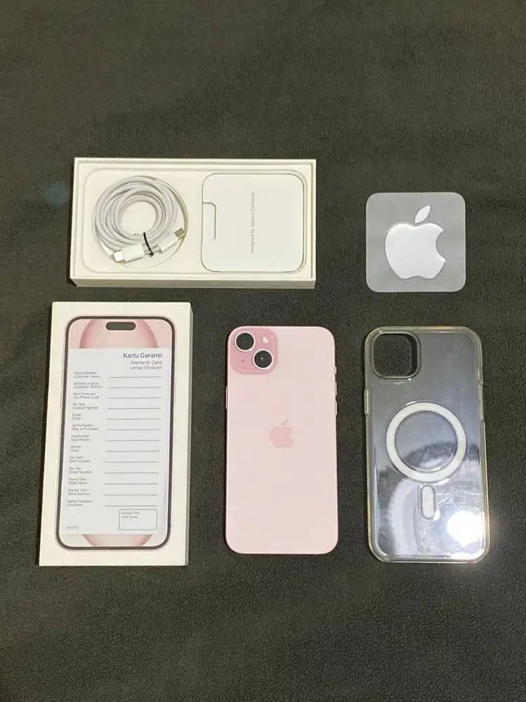 Iphone 15 Plus 128 GB Pink Garansi Resmi (EX Digimap) LIKE NEW!