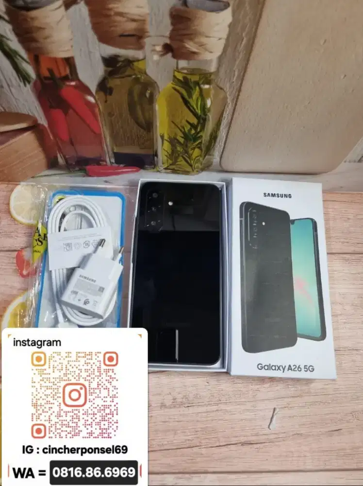 Jual hp likenew Samsung A26 5g 8/256 istimewa grns on free ADAPTOR