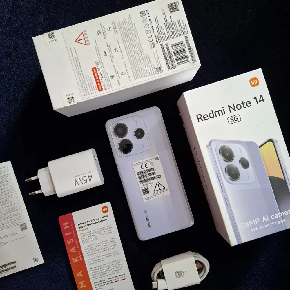 Redmi Note 14 5G 12/512 Fulset mulus Pemakaian