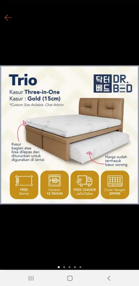 Kasur Single, atas bawah, kondisi masih bagus