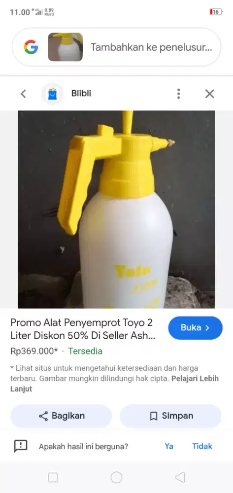 Alat penyemprot tanaman Yoto 2 liter