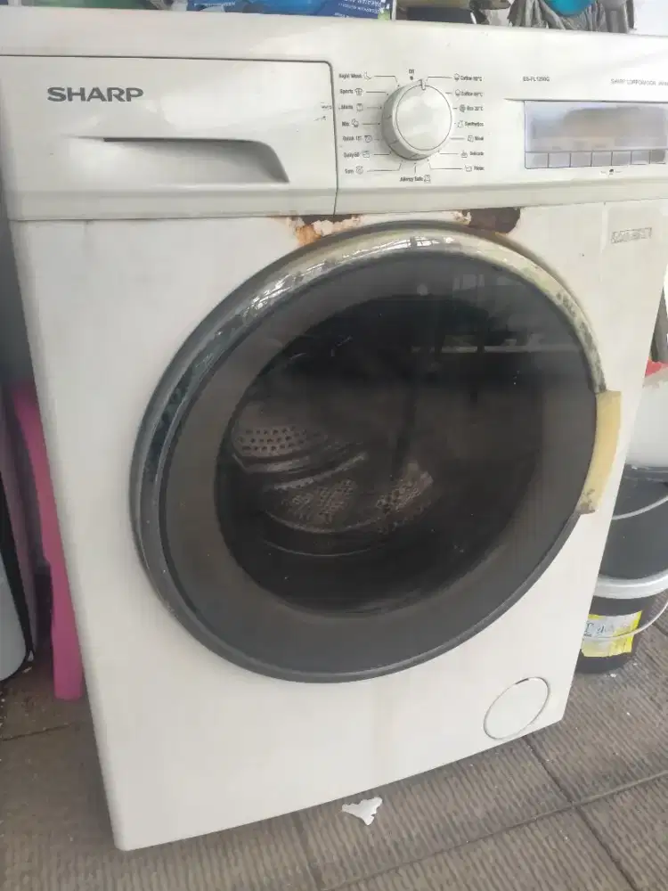 di jual mesin cuci Sharp, kondisi panel nyala, tapi mesin nggak muter