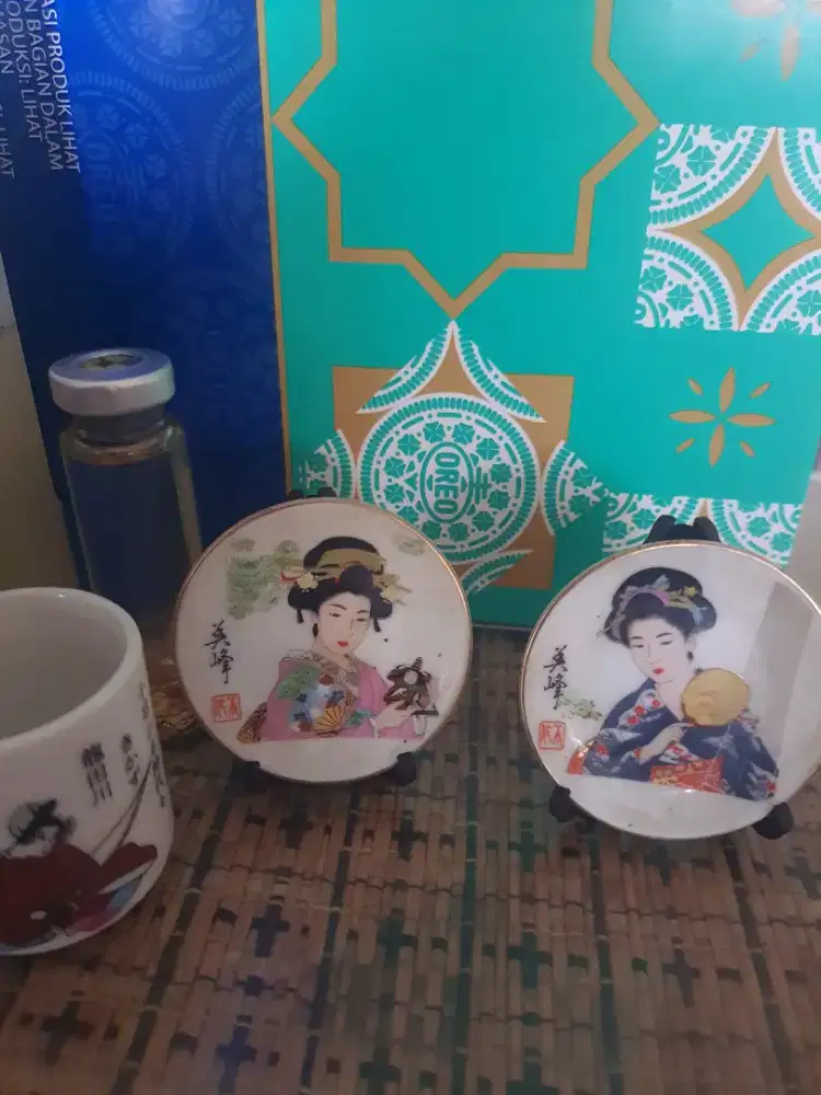 Pajangan piring mini cute gadis jepang