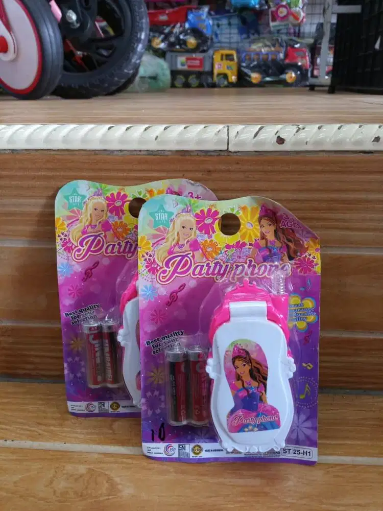 mainan anak telepon brbi baterai