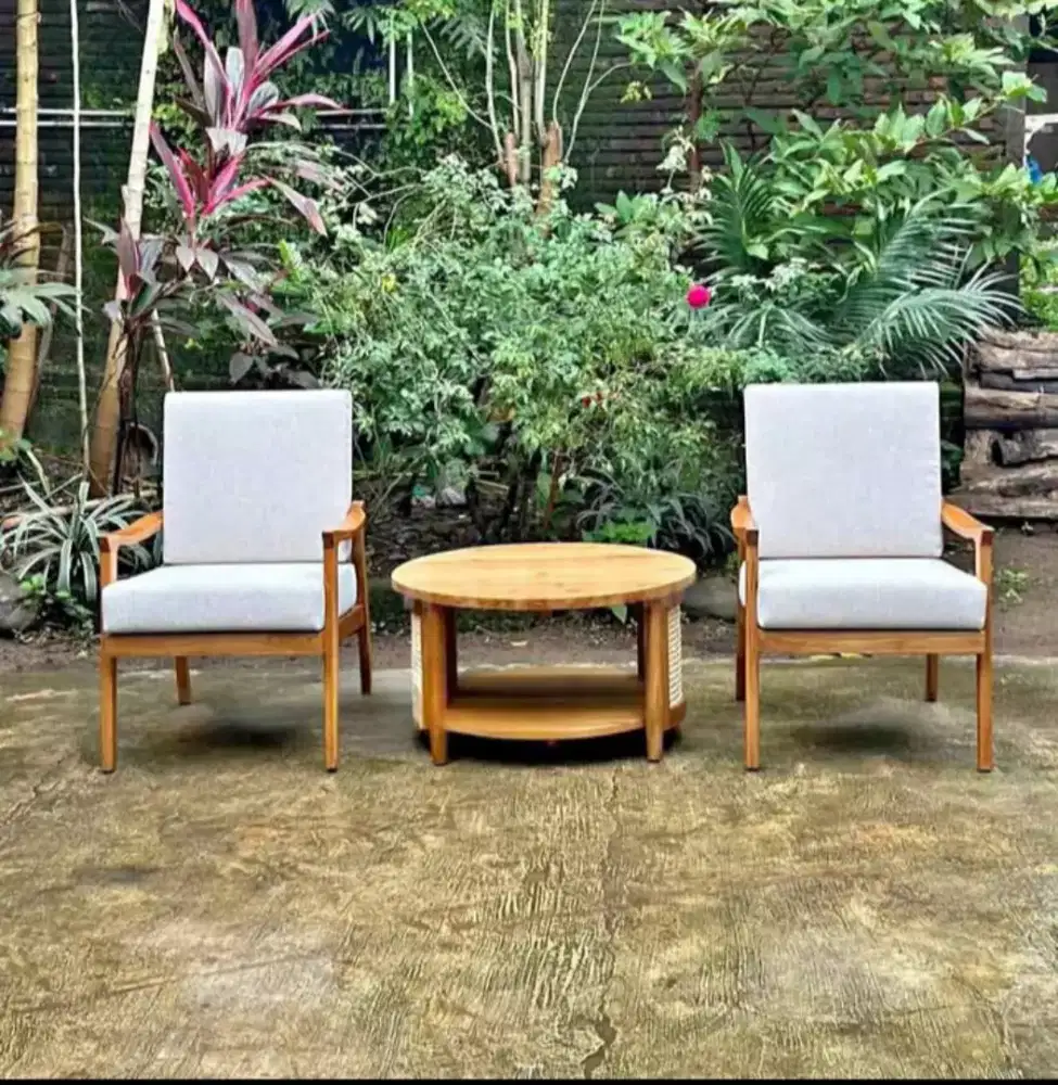 Kursi teras kayu jati solitd