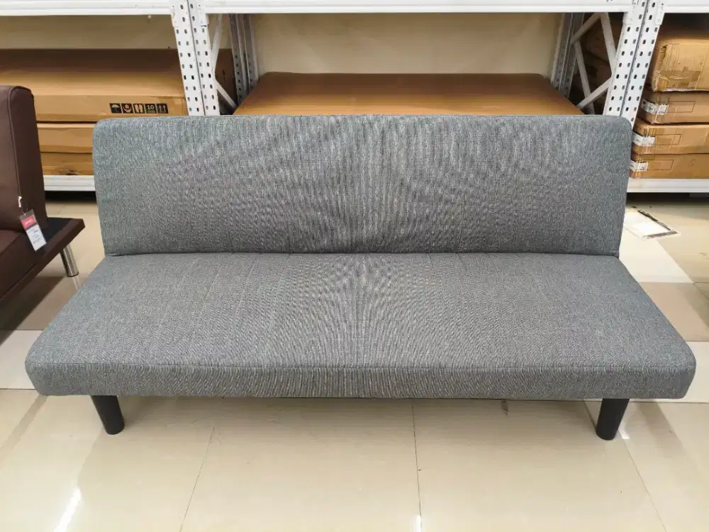 Selma Relax Sofa Bed Fabric Abu-Abu – Nyaman & Multifungsi