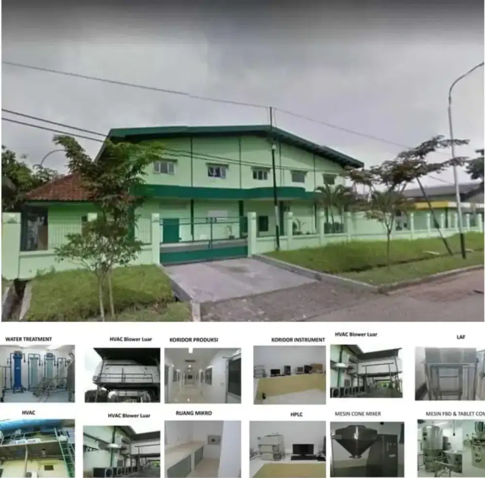 Dijual pabrik farmasi serang banten