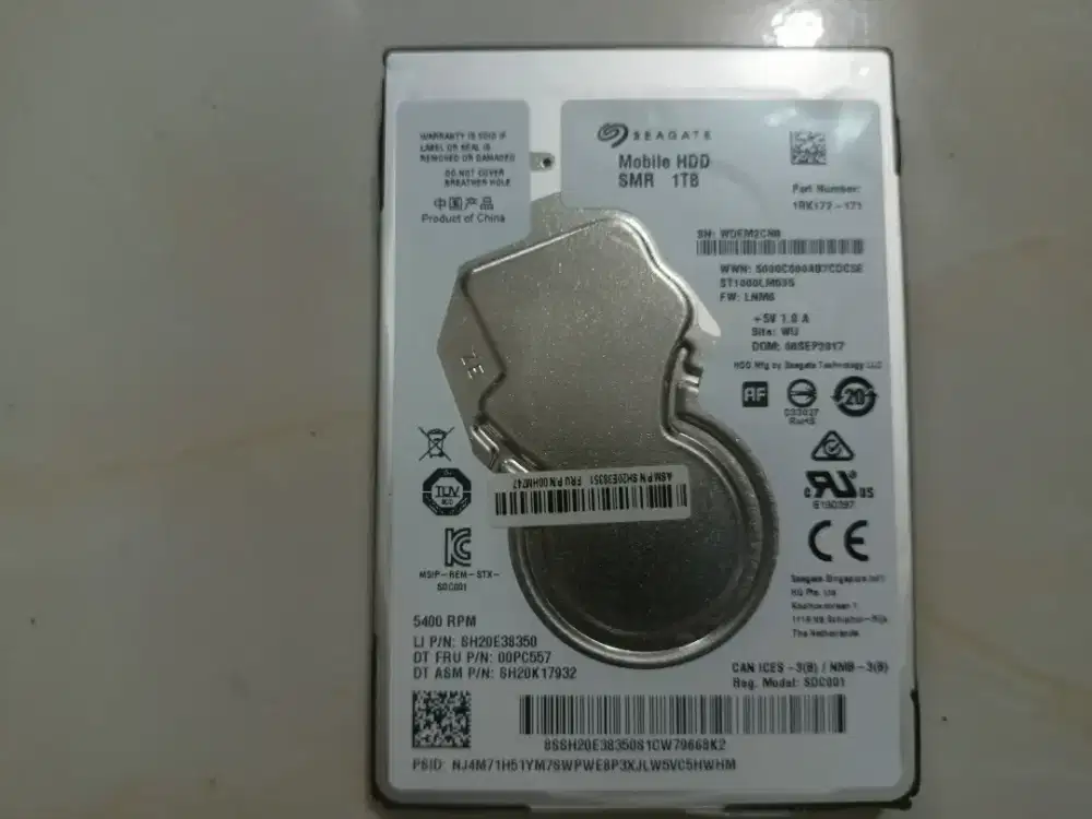 Hdd laptop 1 tera normal 100%