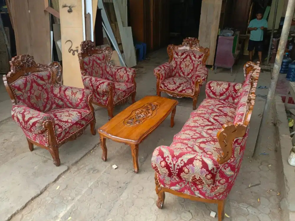 Kursi tamu jati 3111+1 meja