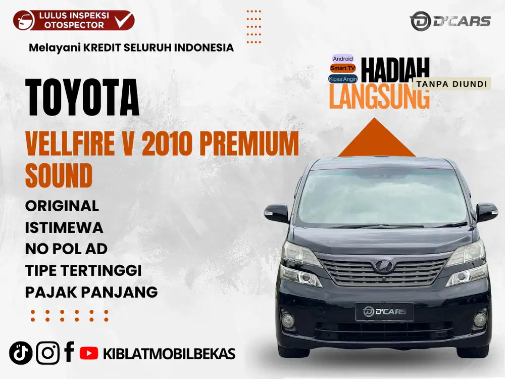 TOYOTA VELLFIRE 2.4 V PREMIUM SOUND 2010 ORIGINAL AD