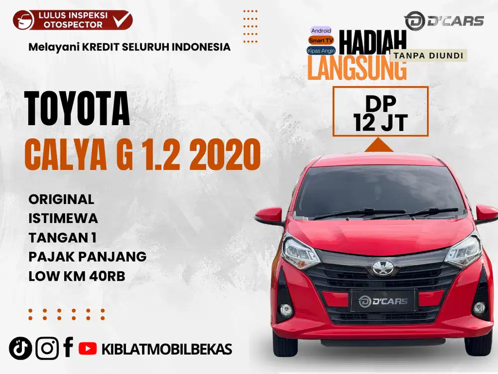 TOYOTA CALYA G 1.2 2020 LOW KM ISTIMEWA DP MINIM