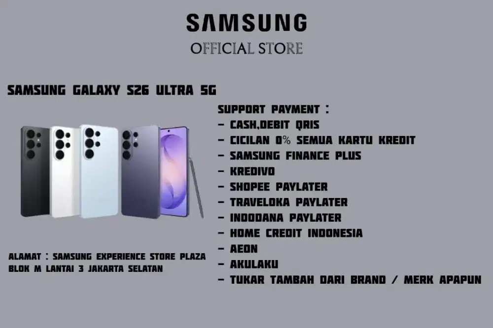 PROMO Samsung Galaxy S26 Ultra 5G Garansi Resmi SEIN
