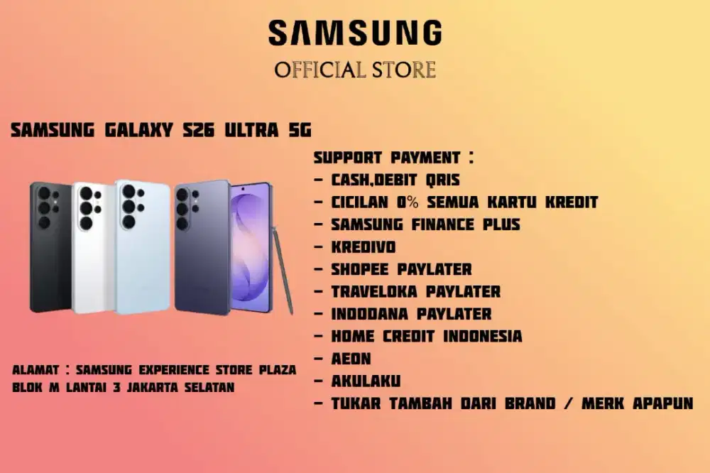PROMO Samsung Galaxy S26 Ultra 5G Garansi Resmi SEIN