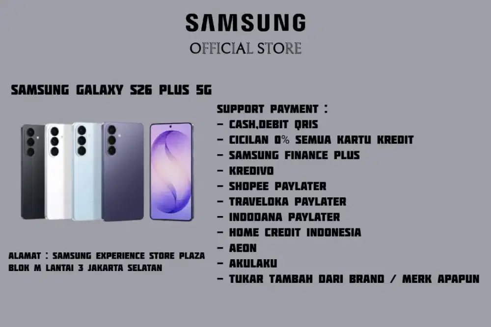 PROMO Samsung Galaxy S26 Plus 5G 512GB Garansi Resmi SEIN