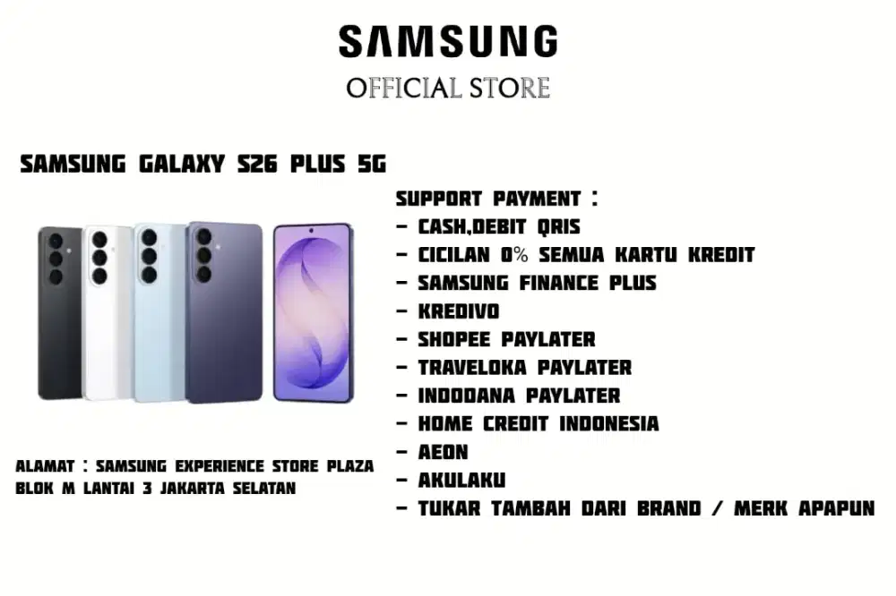 PROMO Samsung Galaxy S26 Plus 5G 512GB Garansi Resmi SEIN