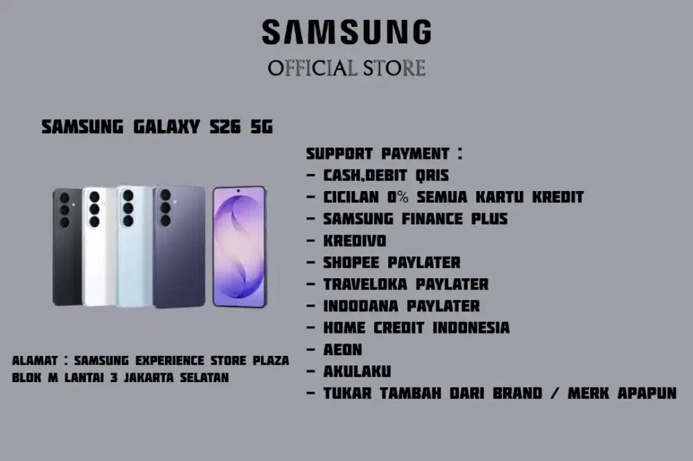 PROMO Samsung Galaxy S26 5G 512GB Garansi Resmi SEIN