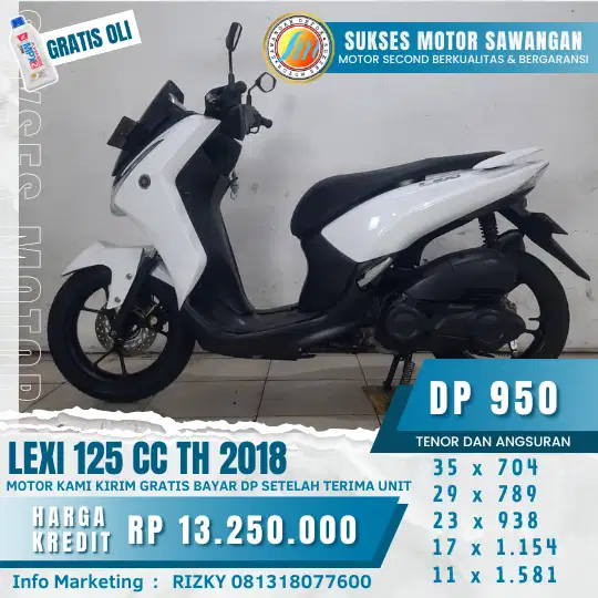 (SUKSES MOTOR) JUAL CASH, KREDIT,YAMAHA LEXI 125 TH 2018