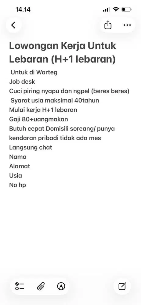 Lowongan Cuci Piring