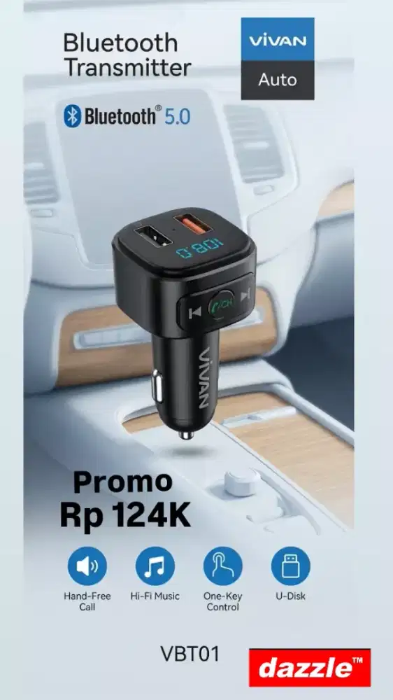 Vivan vbt01 black FM transmitter