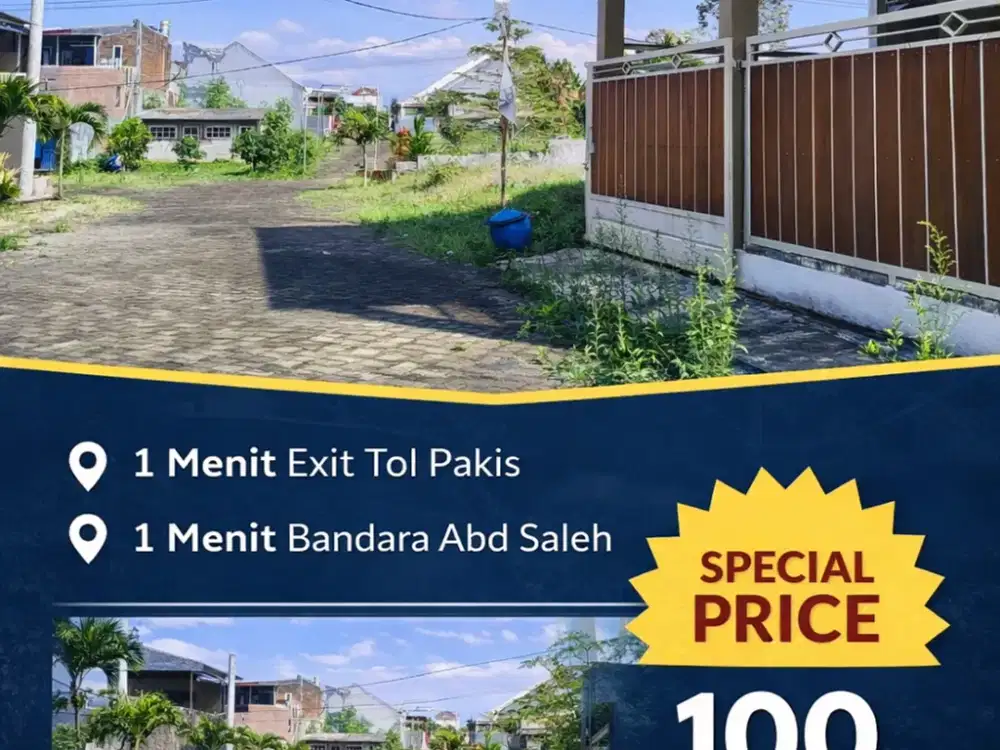 Tanah Murah Malang Dekat Tol dan Bandara
