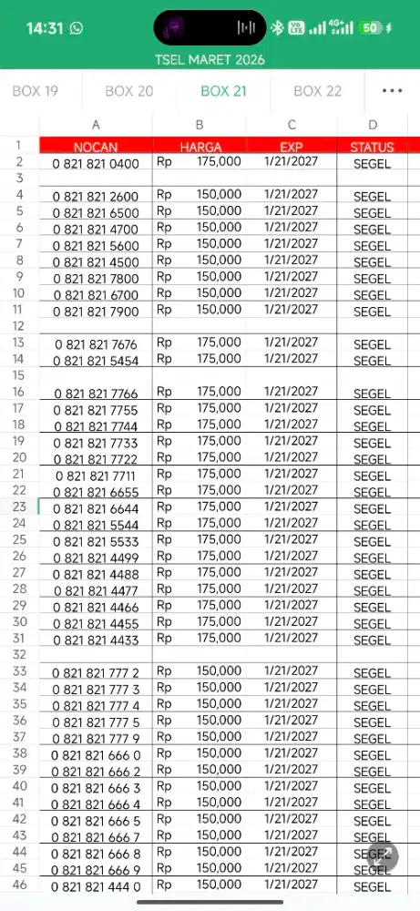 Nomor cantik simpati