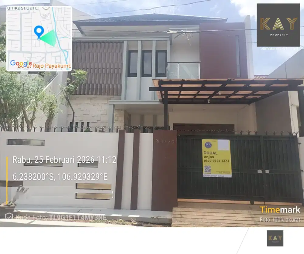Dijual Rumah Lokasi Billy Moon Pondok Kelapa Jakarta Timur LB 250m