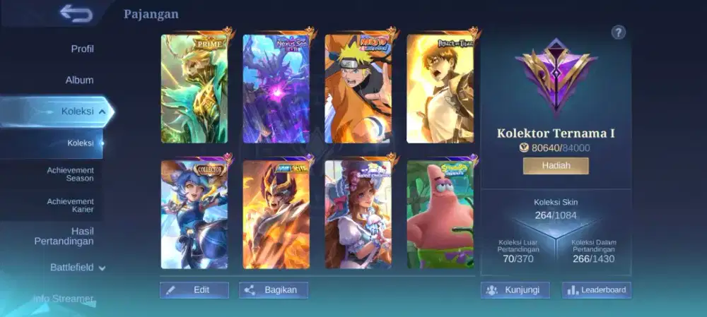 Jual akun Mobile legend