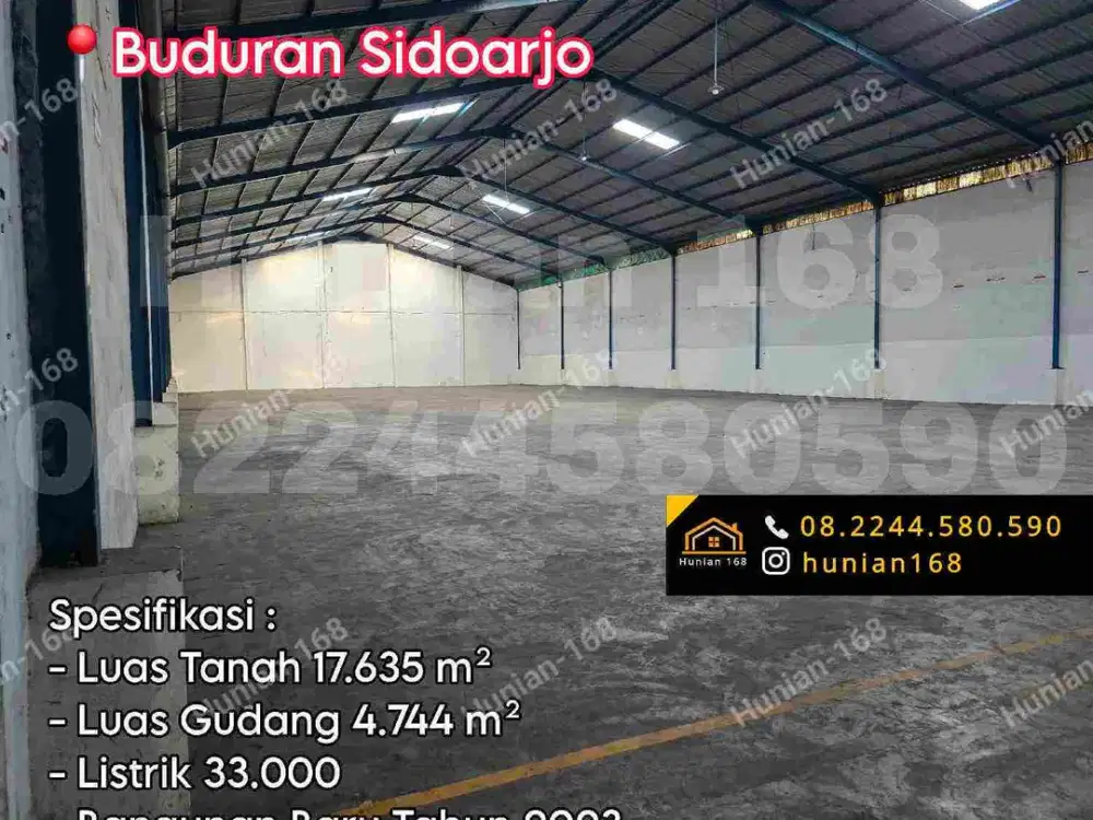 Gudang Baru Tanah Industri Bekas Pabrik Buduran Gedangan Raya Lingkar Timur Sidoarjo CIP Sirie Safe n Lock Meiko Abadi Seruni Sruni Sukodono