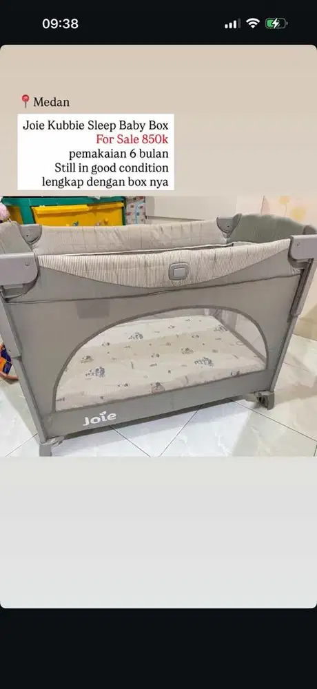 Preloved Baby box Joie + Dooglee matras