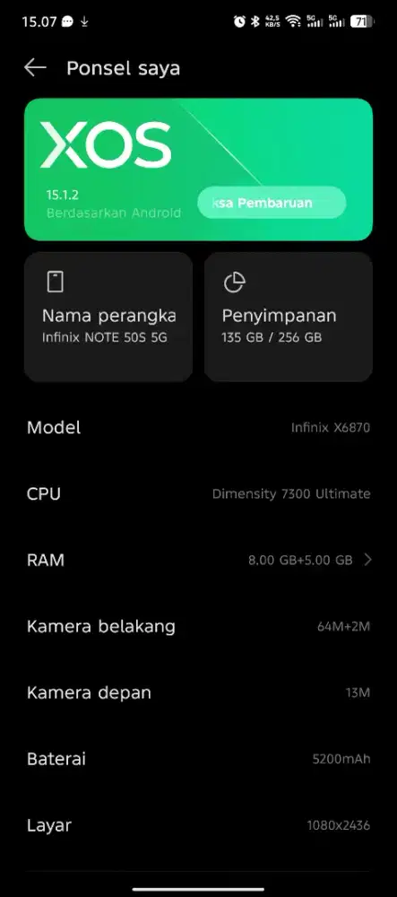 Infinix Note 50 S Warna Biru