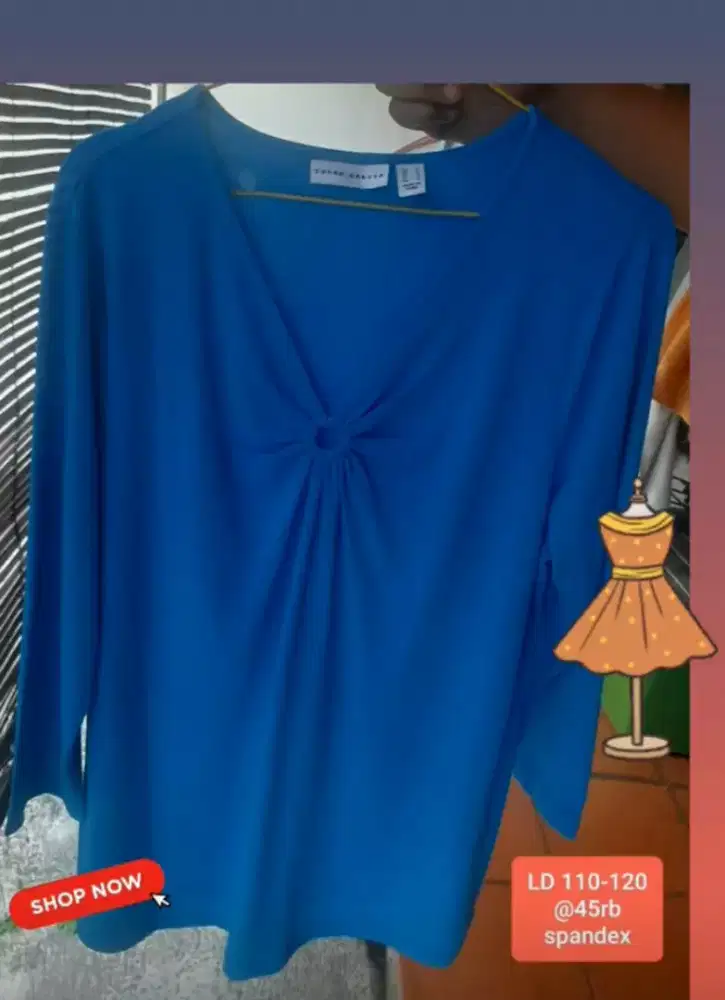 Blus biru spandex
