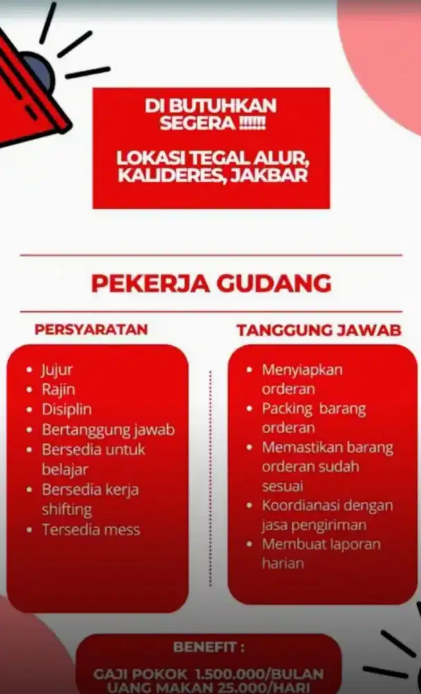 Pekerja Gudang Olshop